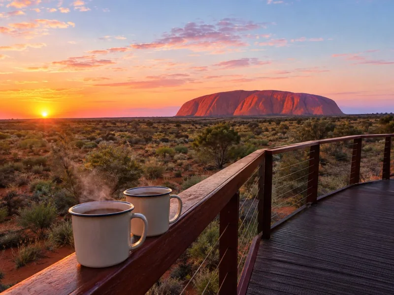 Alba a Uluru e mattinata a Kata Tjuta in pullman